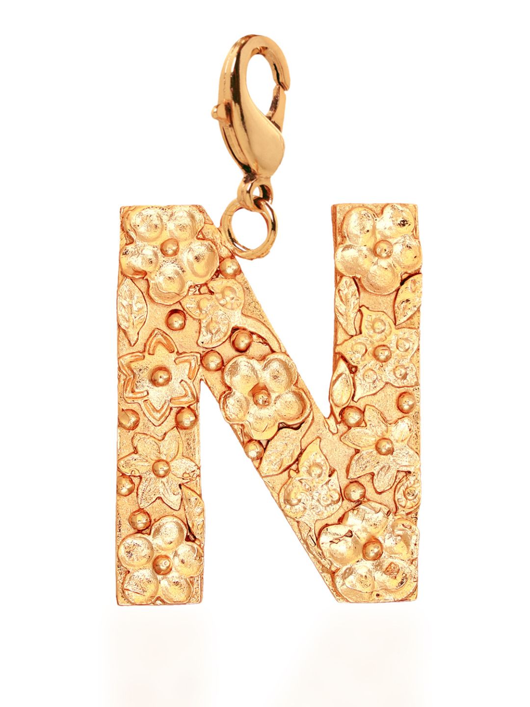 N-Initial Brass & 20 KT Gold Plated Pendant