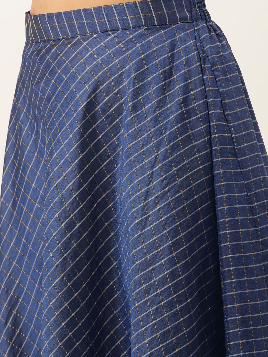 Navy-Blue-Chinon-Jacket-Style-Skirt-Set