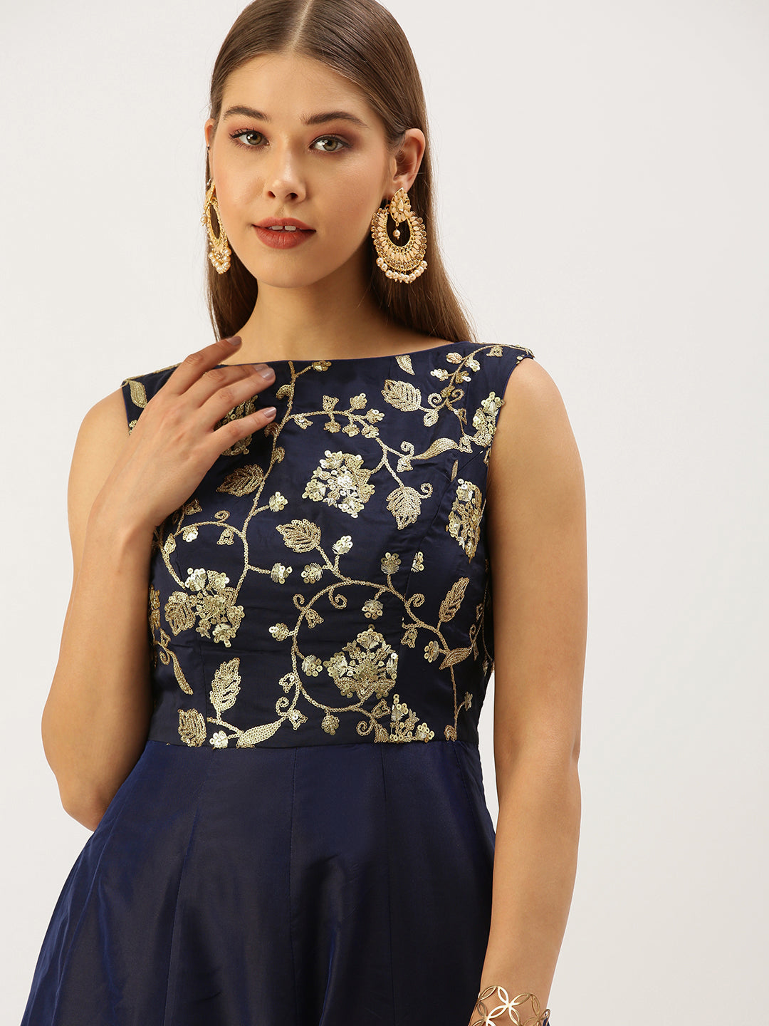 Navy-Blue-Embroidered-Kali-Style-Gown