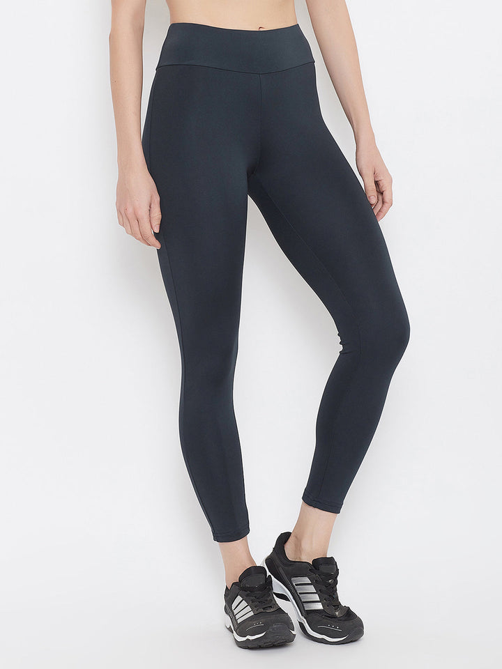 Navy Snug Fit Active Ankle-Length Tights