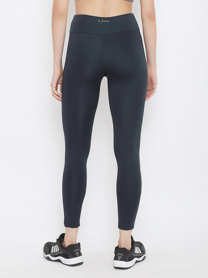 Navy Snug Fit Active Ankle-Length Tights