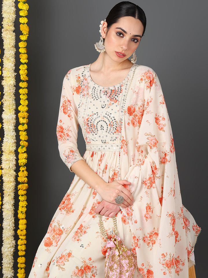 ZERESOUQ-Off-White-Georgette-Floral-Printed-3-Piece-Anarkali-Set