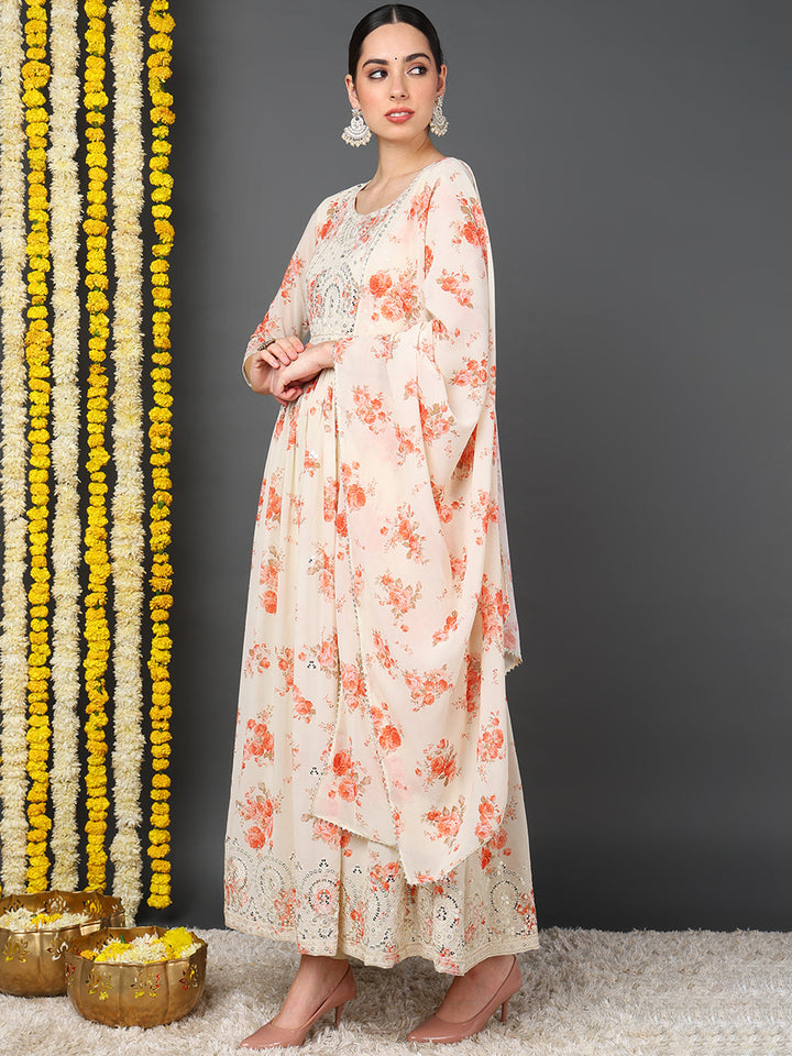ZERESOUQ-Off-White-Georgette-Floral-Printed-3-Piece-Anarkali-Set