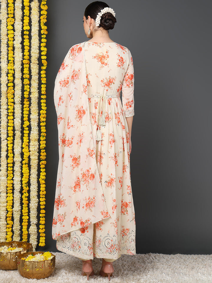 ZERESOUQ-Off-White-Georgette-Floral-Printed-3-Piece-Anarkali-Set