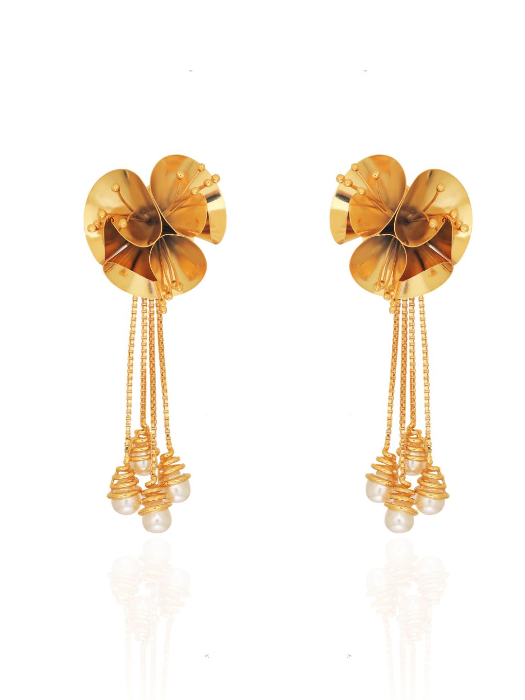 Opulence Brass & 20 KT Gold Plated Earring