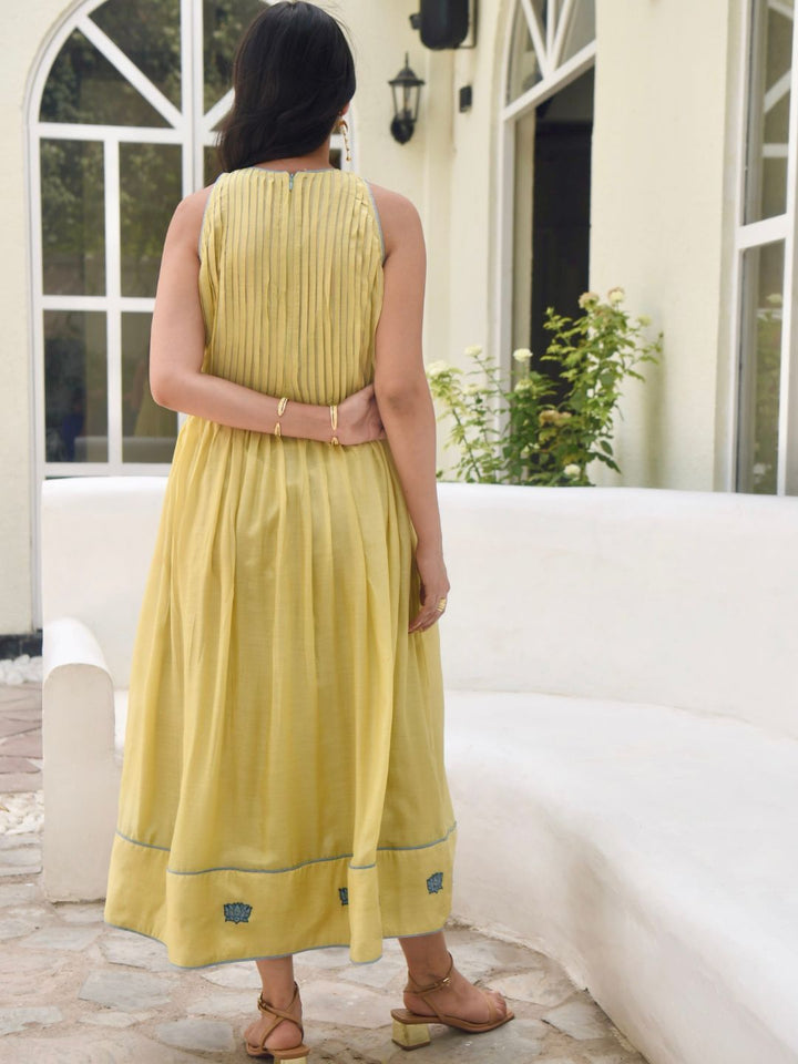 Oyster-Yellow-Modal-Silk-Long-Dreamy-Dress
