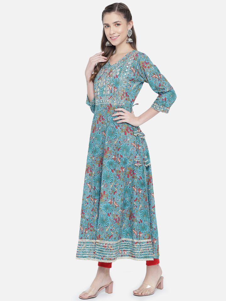 Celadon-Blue-Mirror-Embroidery-A-Line-Kurta