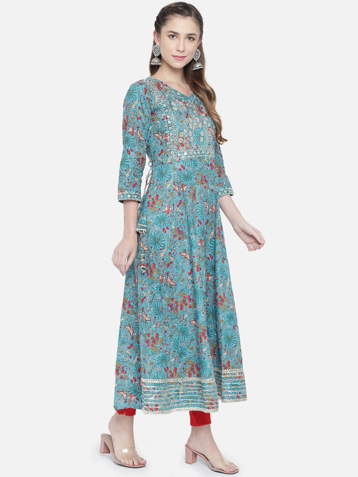 Celadon-Blue-Mirror-Embroidery-A-Line-Kurta