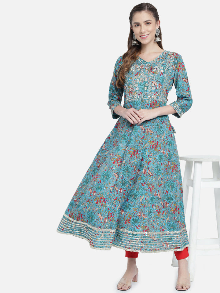 Celadon-Blue-Mirror-Embroidery-A-Line-Kurta