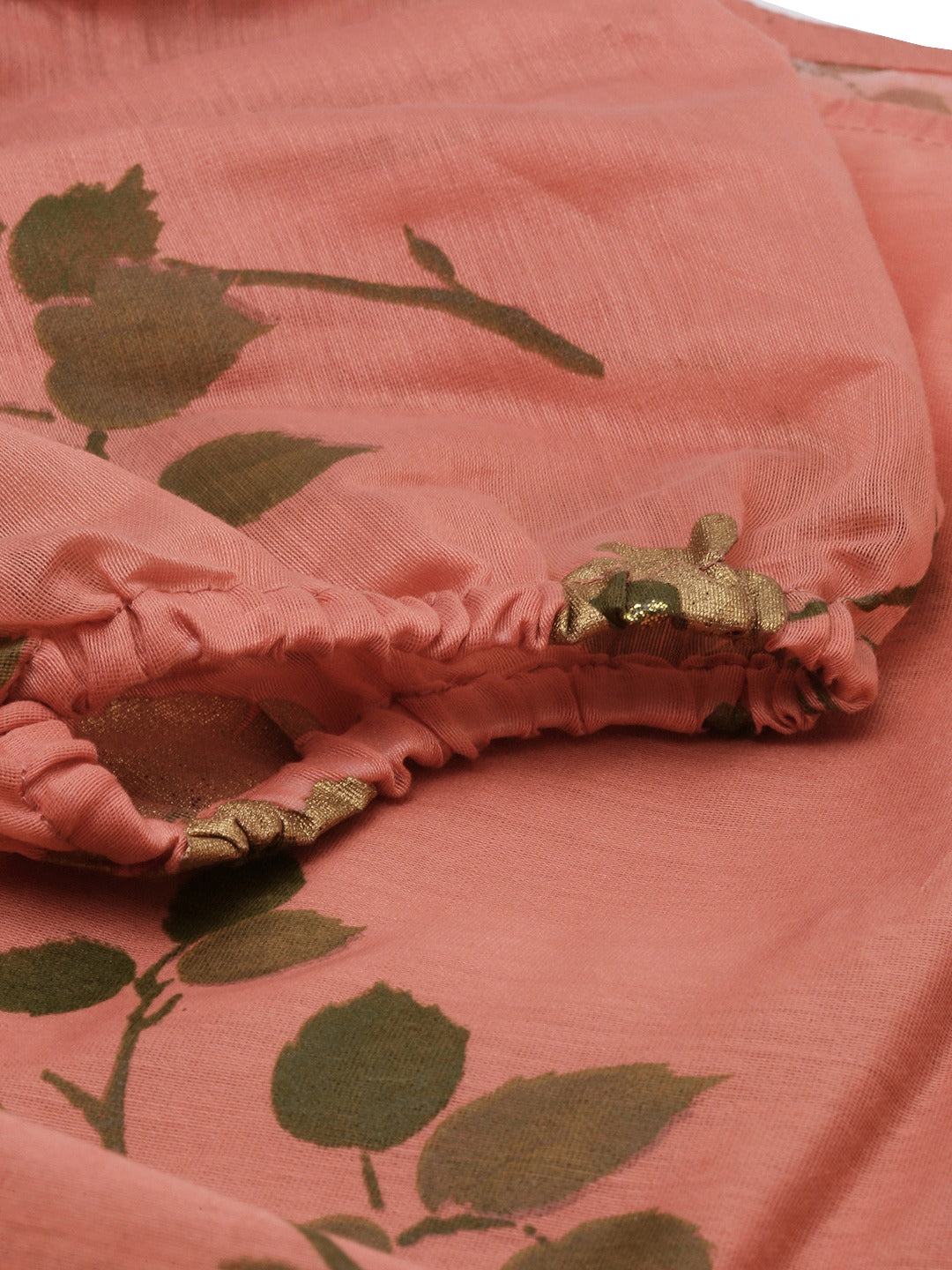 Pink-Chanderi-Silk-Puff-Sleeve-Dress