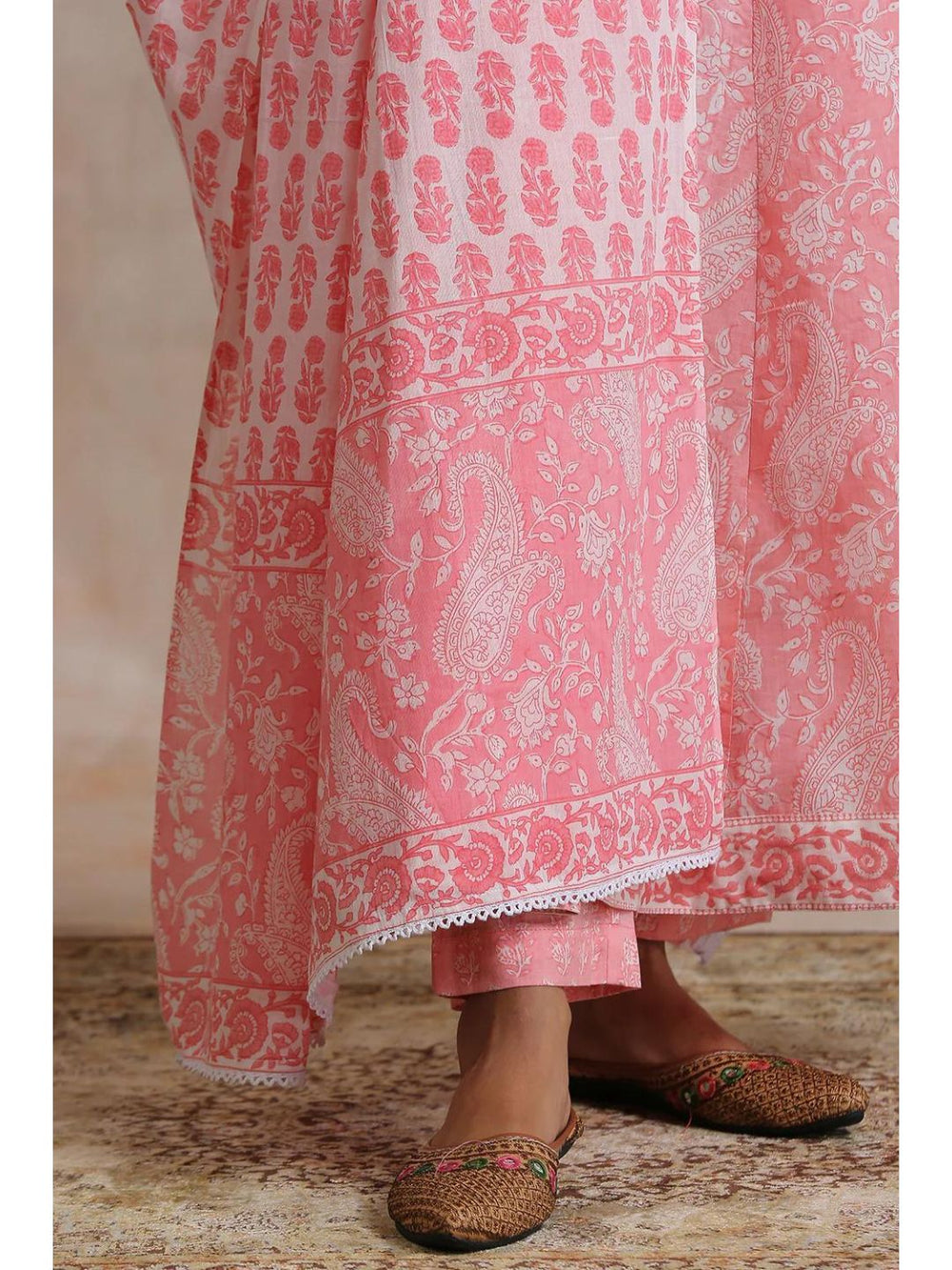 Pink-Cotton-Hand-Block-Printed-Dupatta