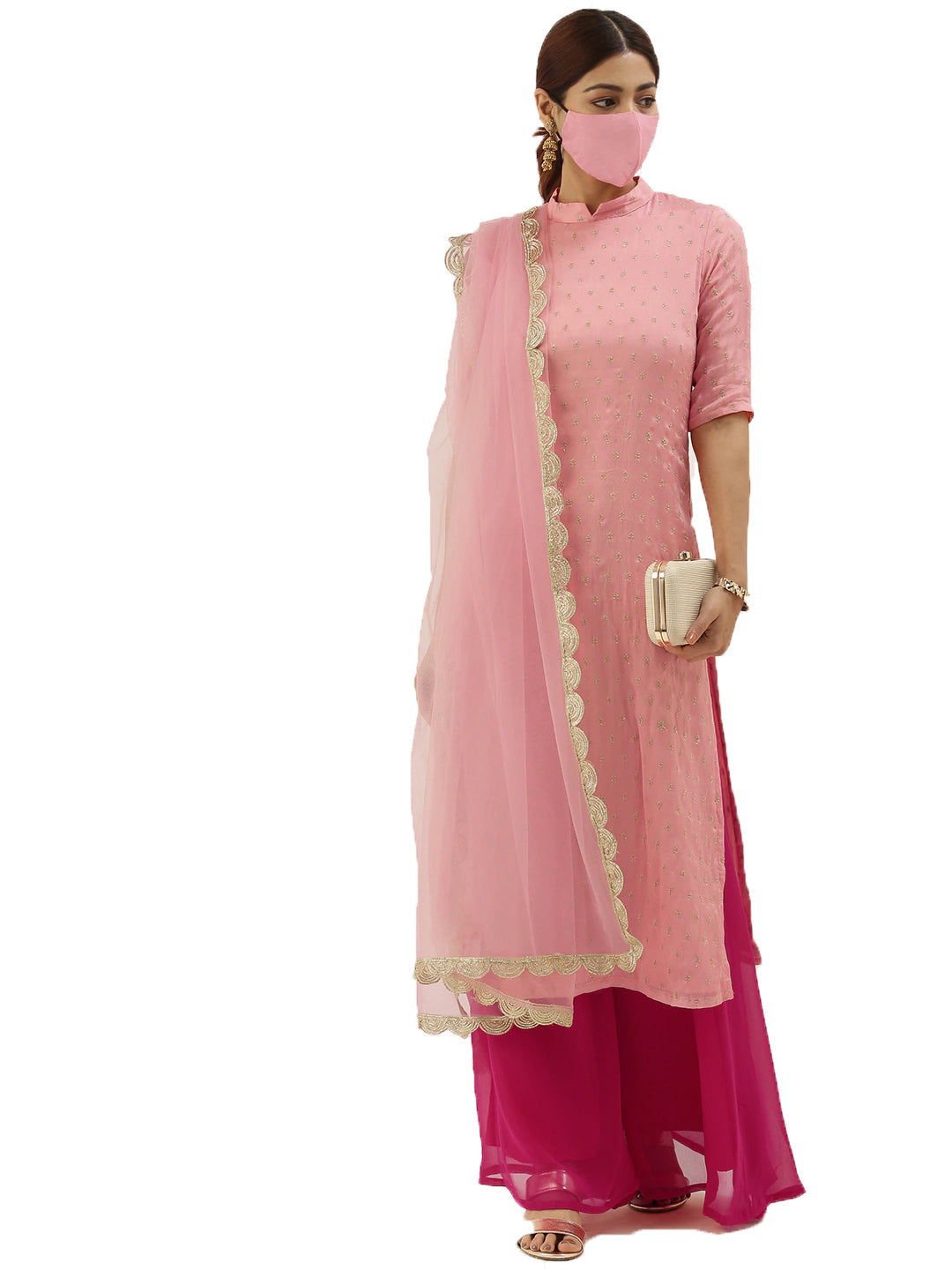 Pink-Embroidered-Collar-Neck-Palazzo-Suit