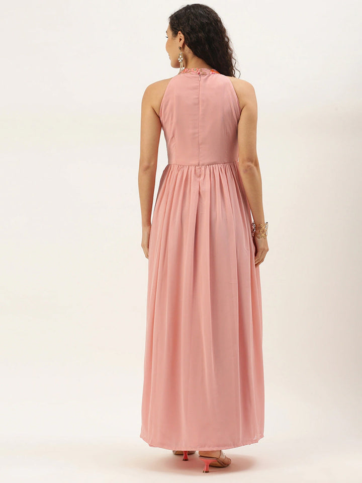 Pink-Embroidered-Halter-Neck-Gown
