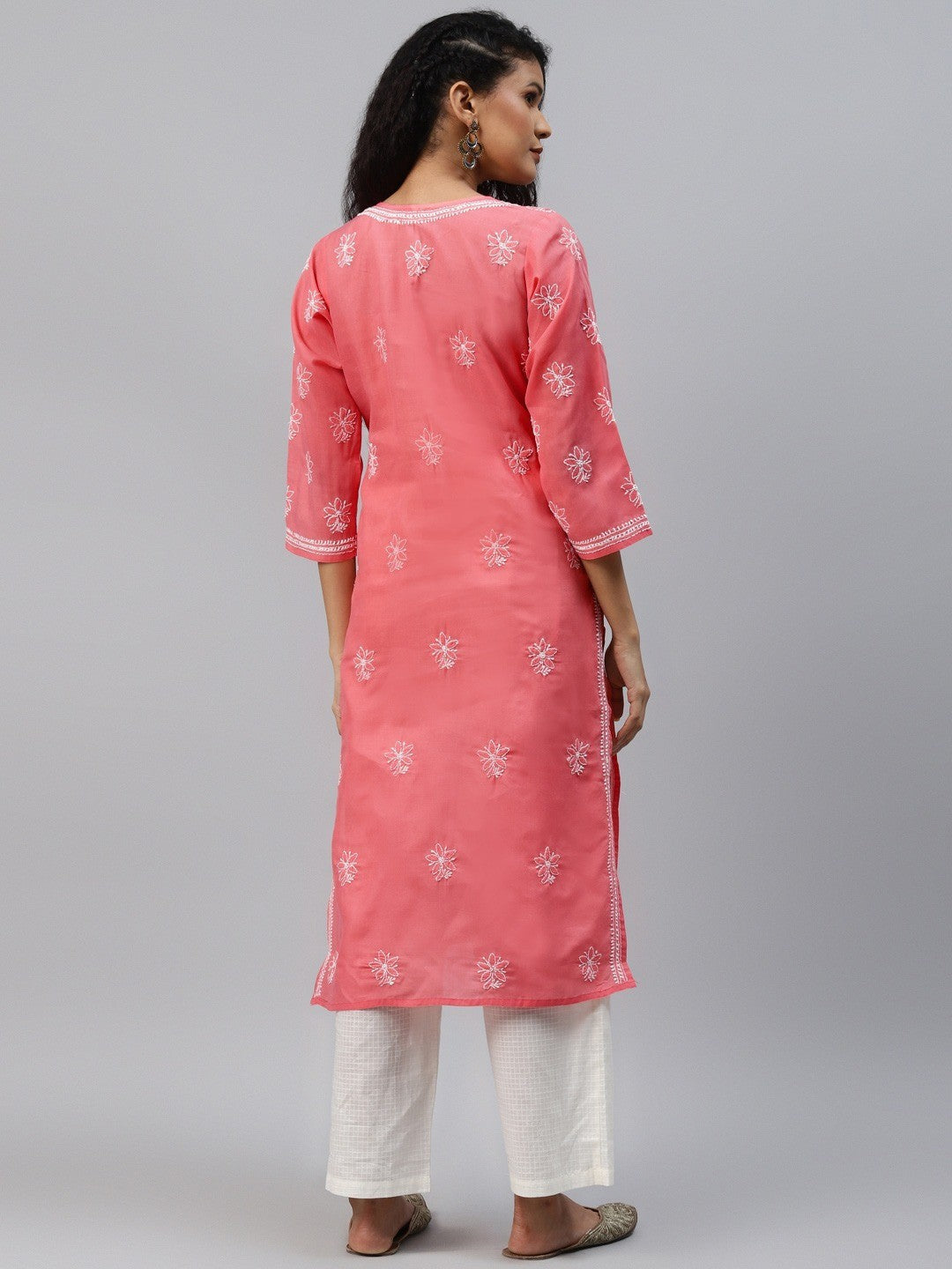 Pink-Embroidered-Lucknow-Chikankari-Kurta