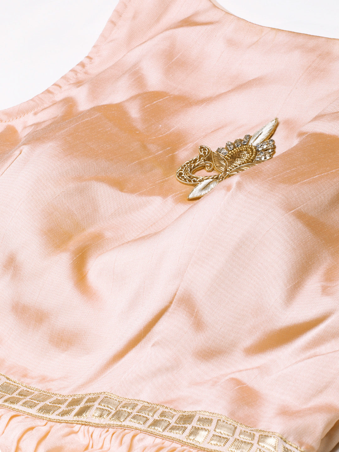 Pink-Jacquard-Viscose-Cape-Gown