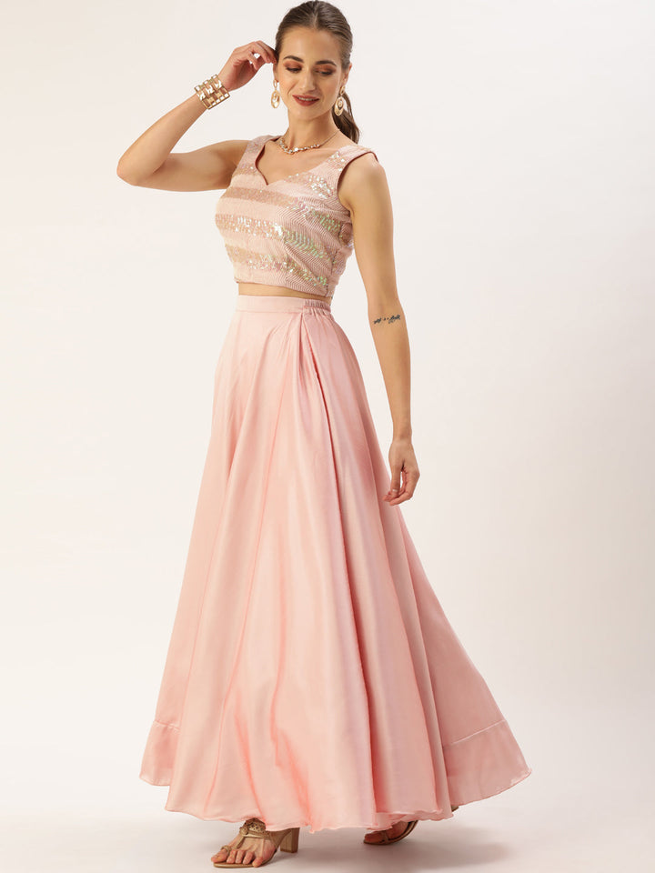 Pink-Silk-&-White-Net-Embroidered-Lehenga-Set