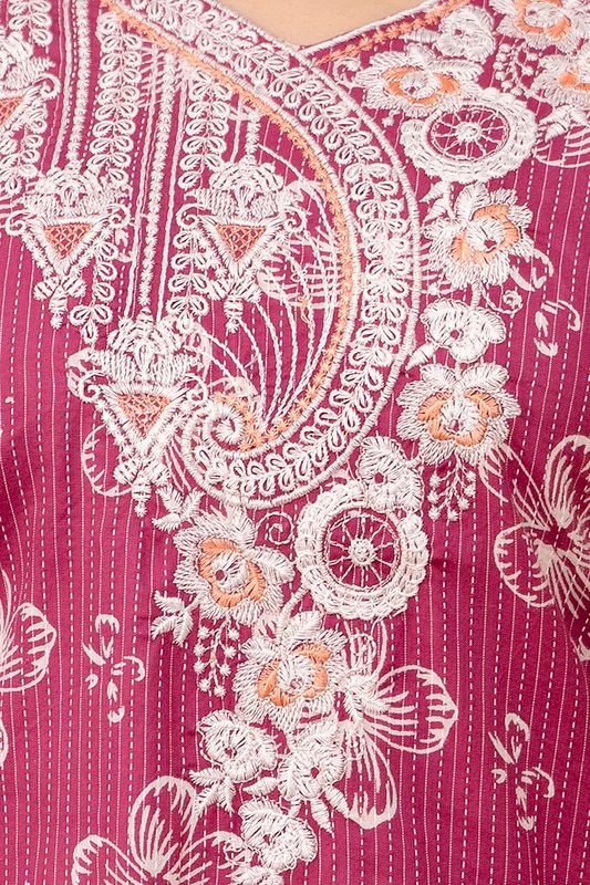 Pink-&-White-Embroidered-Straight-Cotton-3-Piece-Kurta-Set