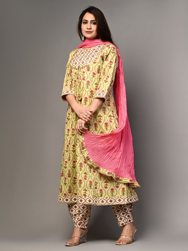 Pista & Hot Pink Full Suit Set