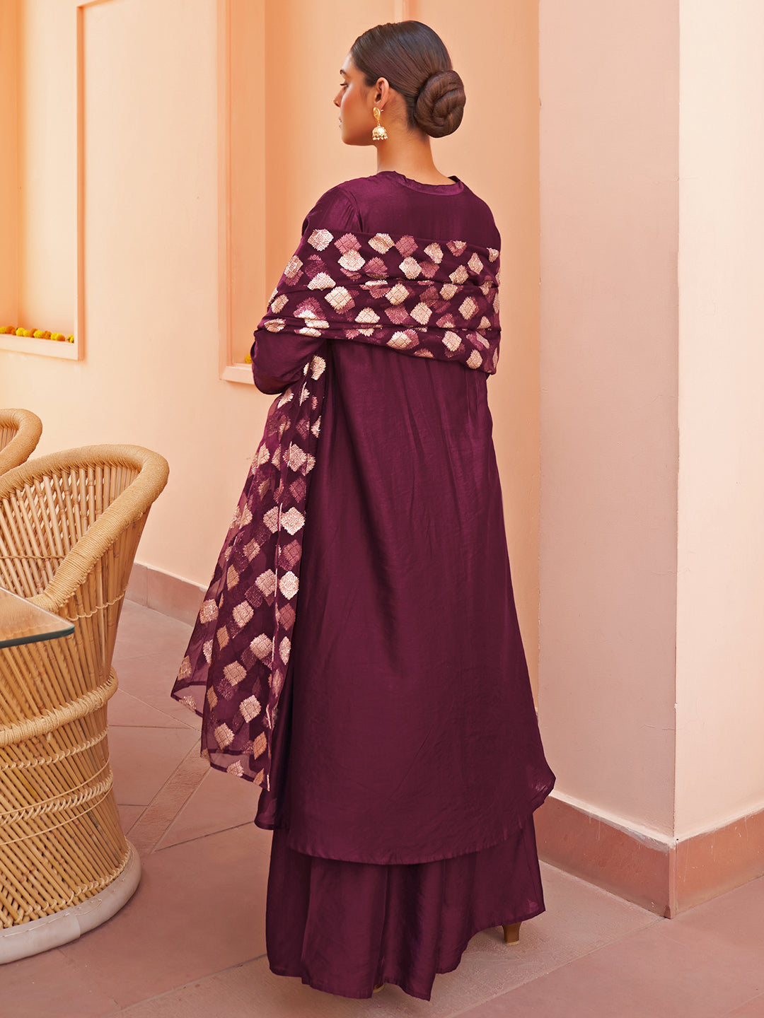 ZERESOUQ-Purple-Chanderi-Yoke-Embellished-3-Piece-Kurta-Set