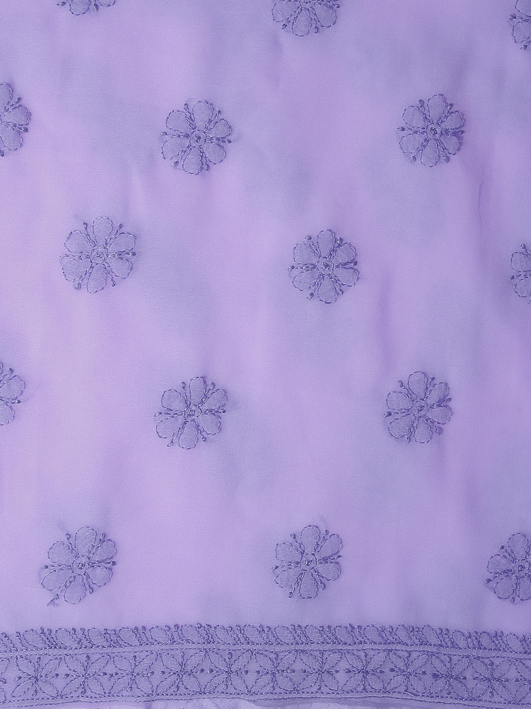 Purple Chikankari Unstitched Dress Material