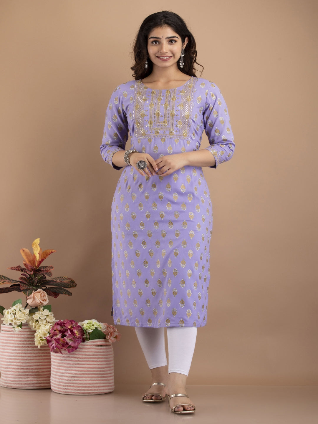 Purple-Printed-With-Embroidery-Work-On-Yoke