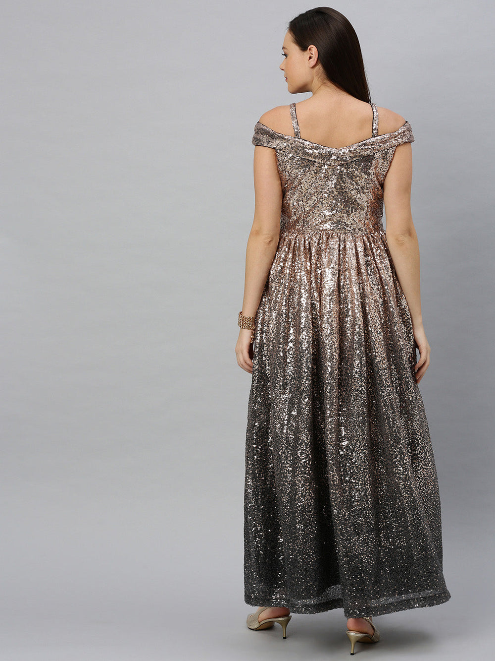 Ready-To-Wear-Black-Sequins-Strap-Neck-Gown