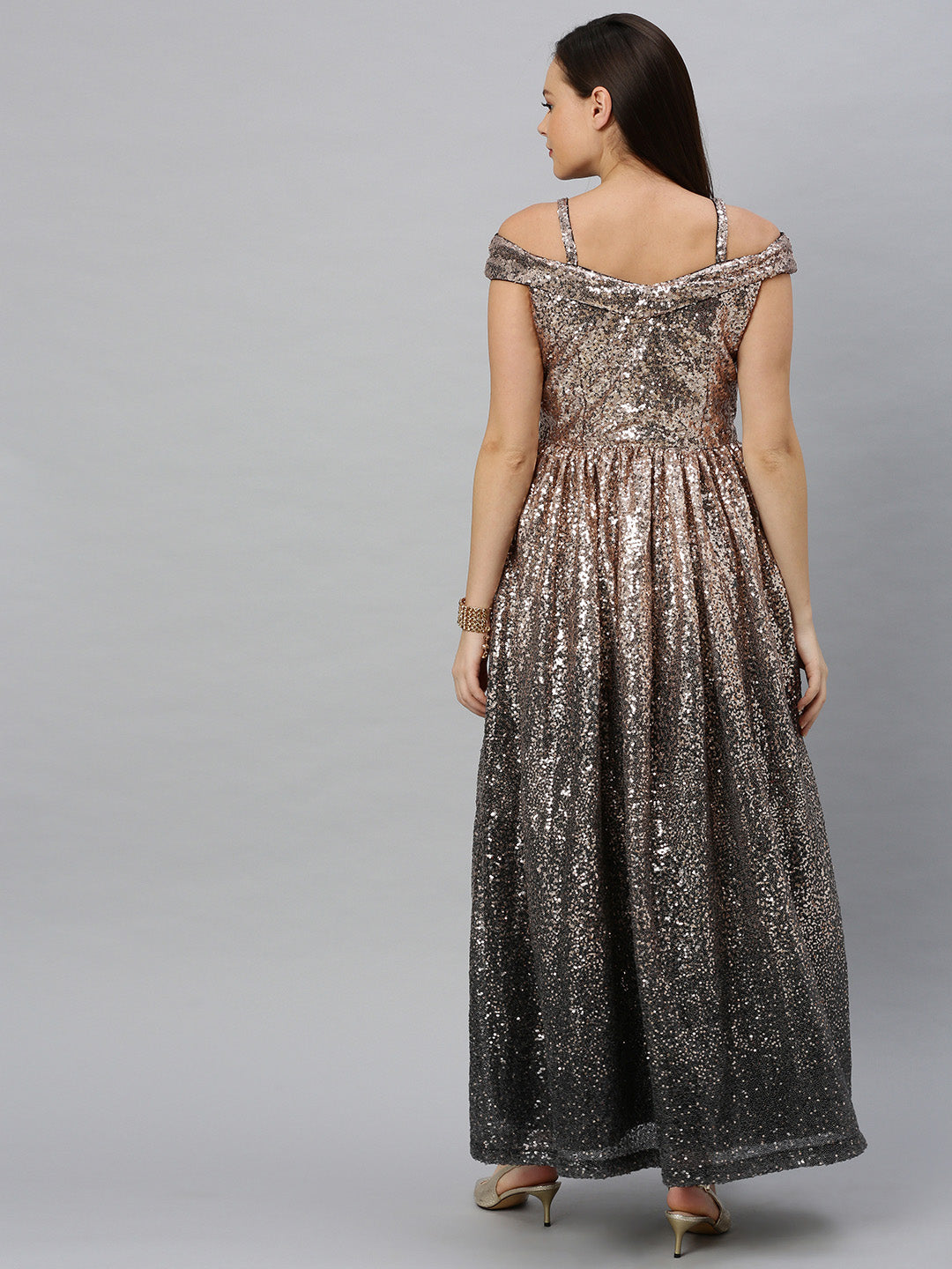 Ready-To-Wear-Black-Sequins-Strap-Neck-Gown
