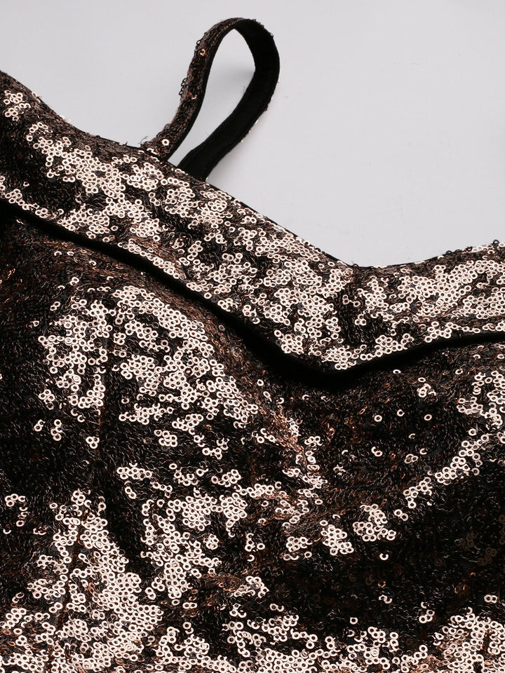 Ready-To-Wear-Black-Sequins-Strap-Neck-Gown