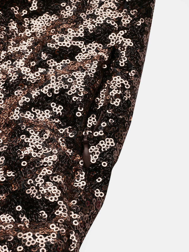 Ready-To-Wear-Black-Sequins-Strap-Neck-Gown