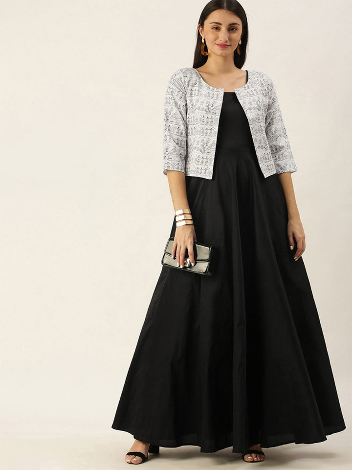 Ready-To-Wear-Black-&-White-Jacket-Style-Gown
