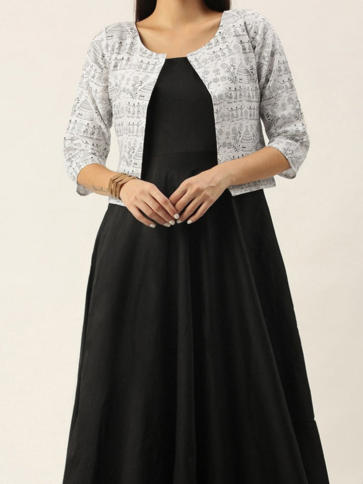 Ready-To-Wear-Black-&-White-Jacket-Style-Gown