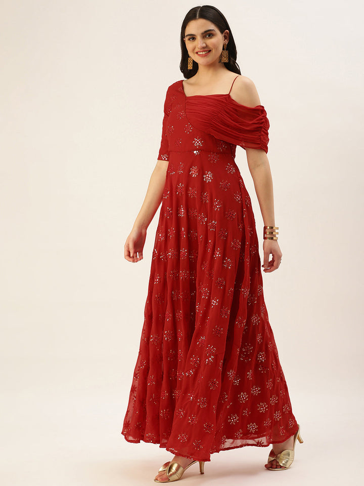 Red-Embroidered-One-Shoulder-Style-Gown