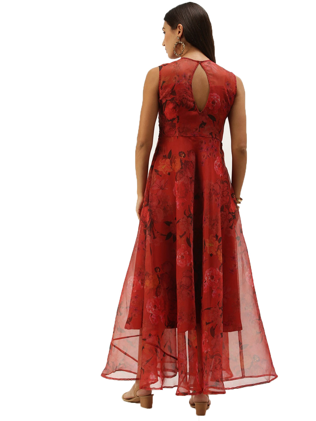 Red-Organza-Digital-Printed-Dress
