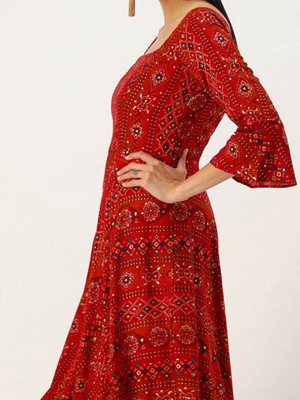 Red-Printed-Viscose-Maxi-Dress