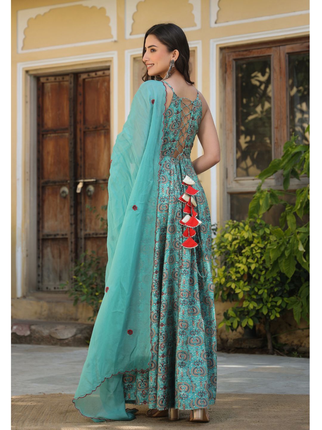 Rizwana-Blue-Gown-With-Dupatta