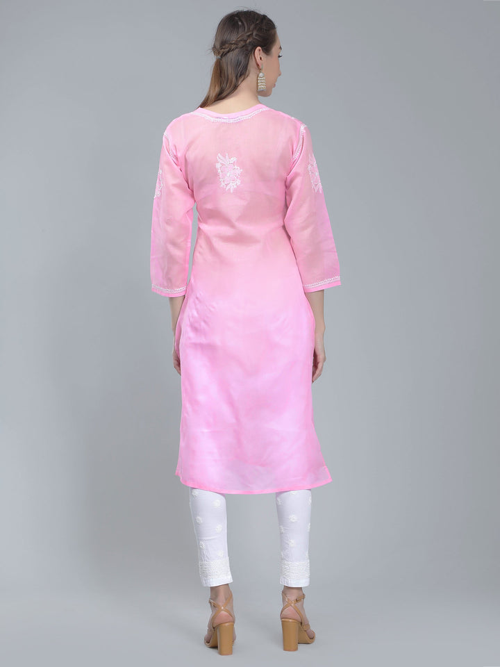 Rose-Pink-Terivoile-Cotton-Chikankari-Kurta