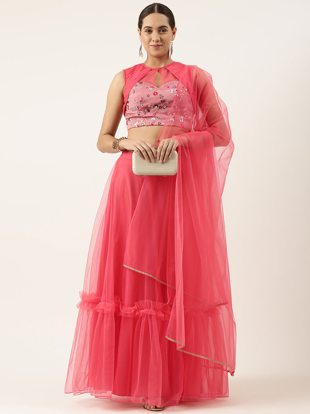 Rouge-Pink-Chinon-Embroidered-Lehenga-Set
