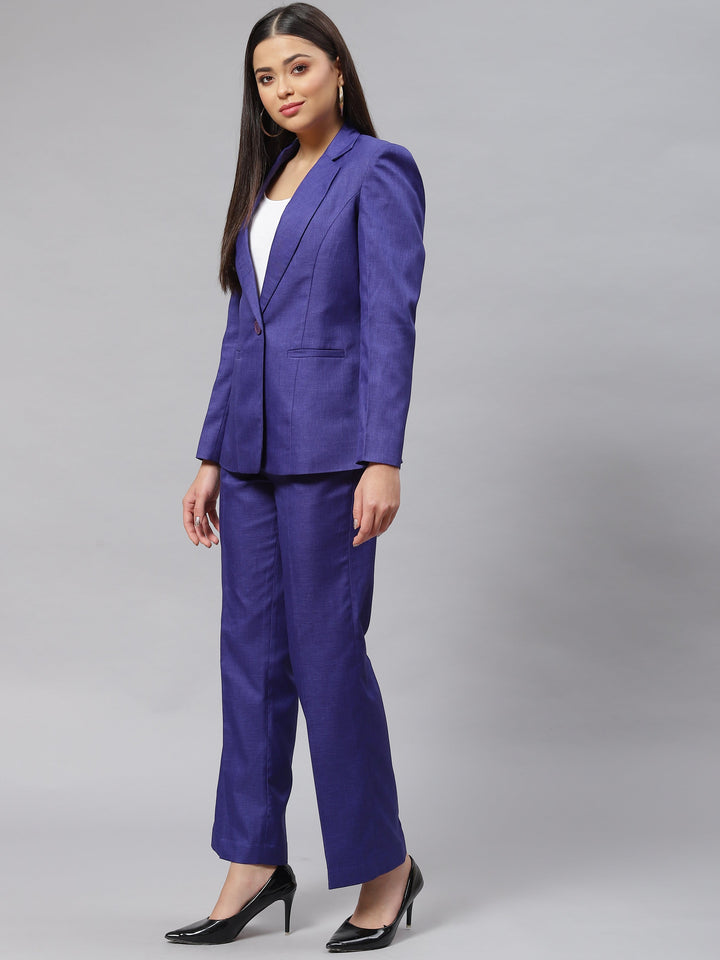 Royal Blue Poly Viscose Pant Suit