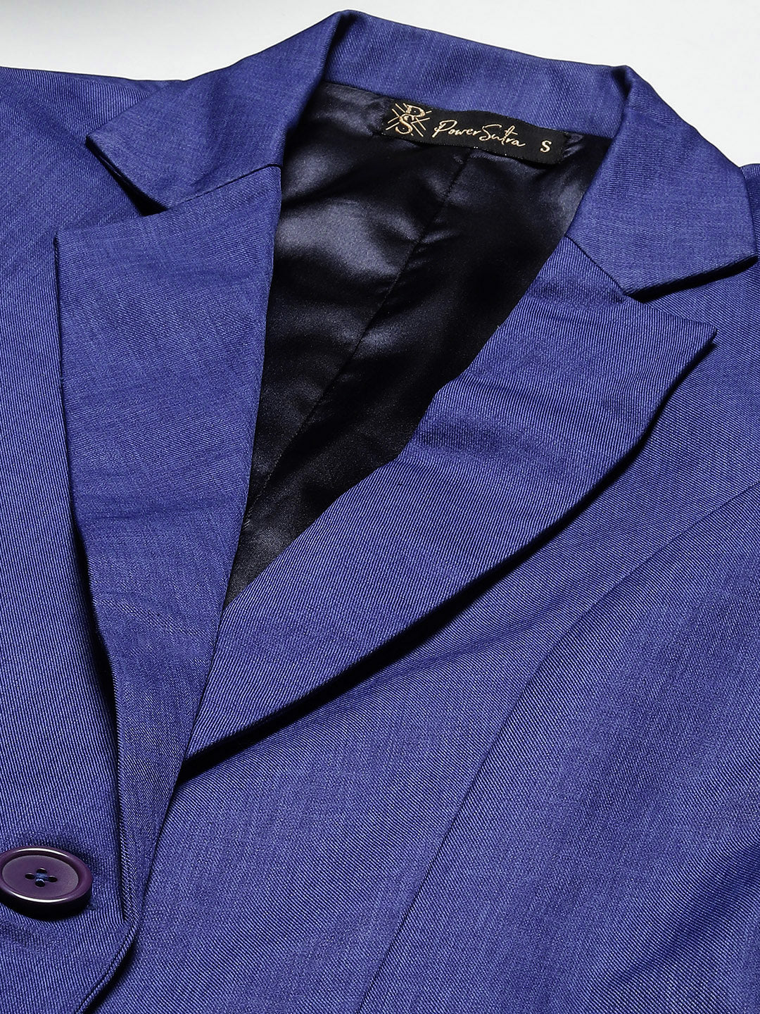 Royal Blue Poly Viscose Pant Suit