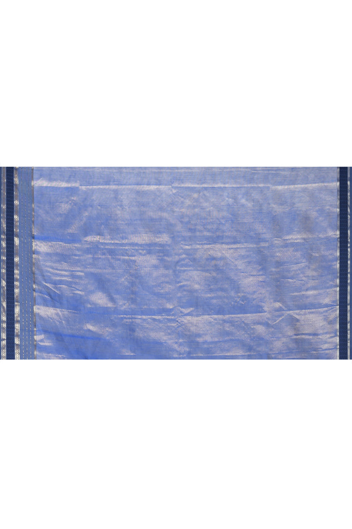 Royal Blue Pure Maheshwari Tissue Saree