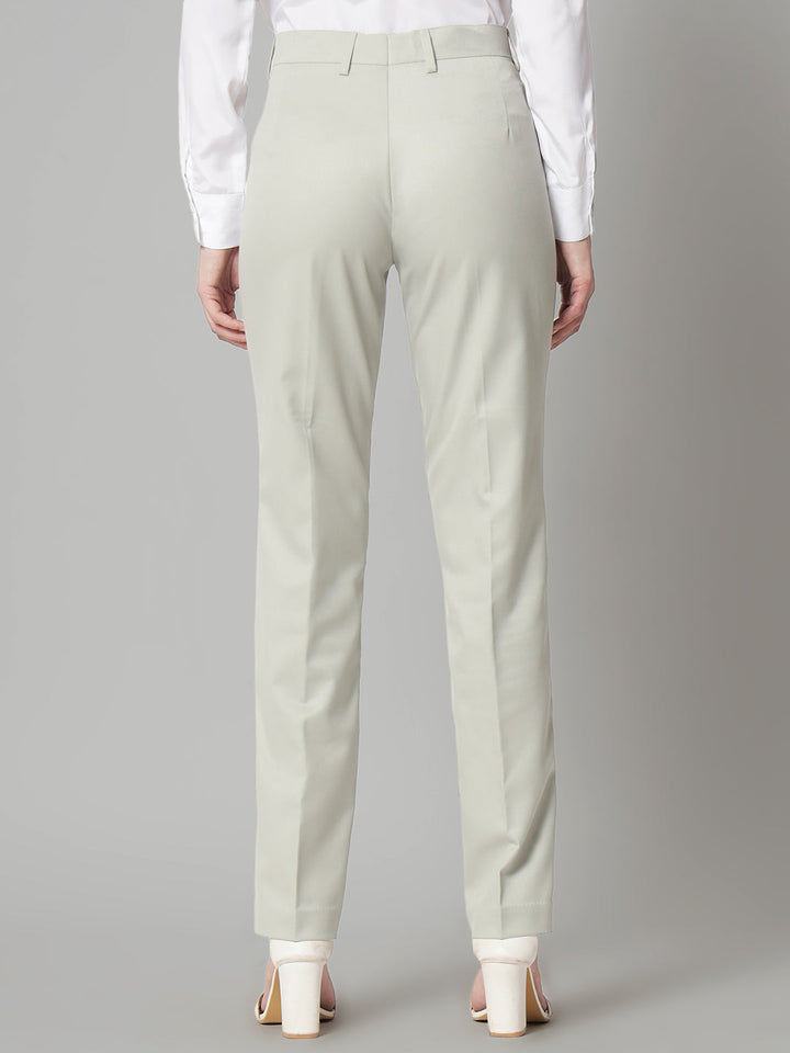Sage Green Poly Cotton Formal Trouser