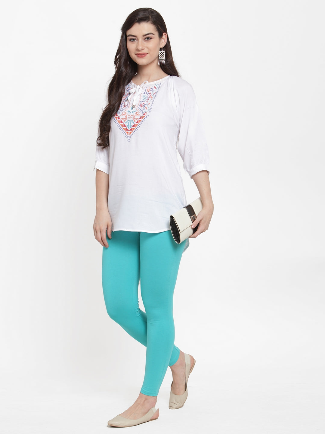 Top 185+ ankle leggings with kurti latest