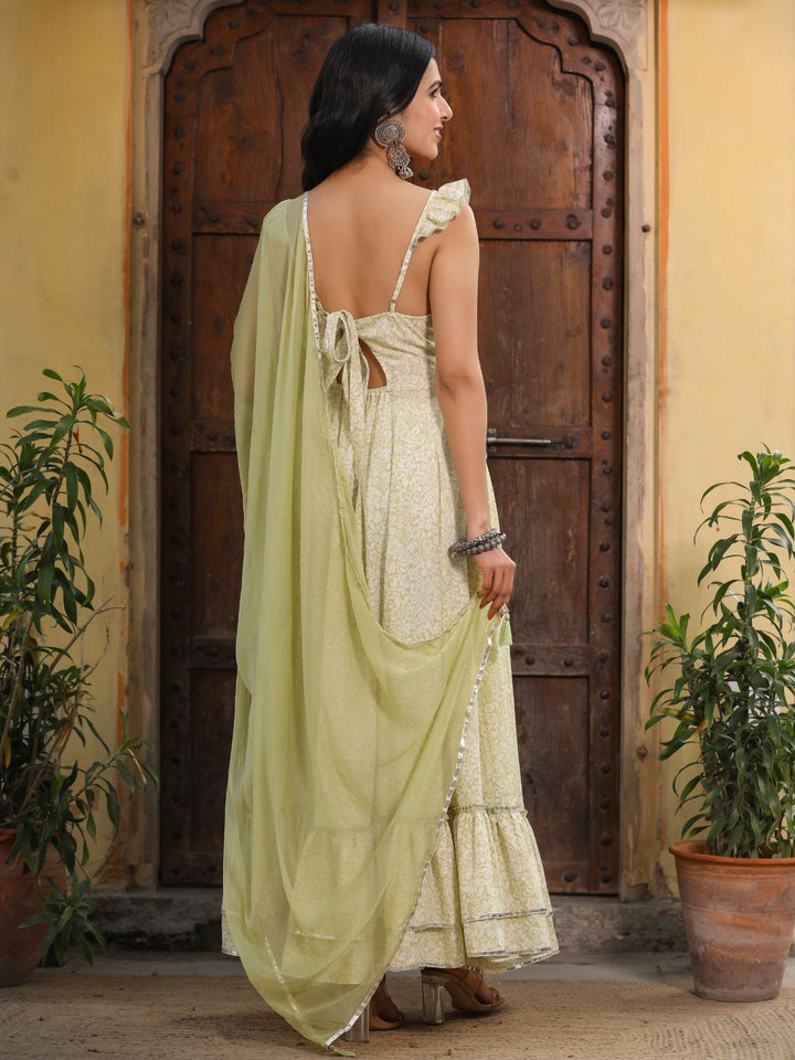 Soft-Green-Cotton-Flared-Dress-with-Dupatta