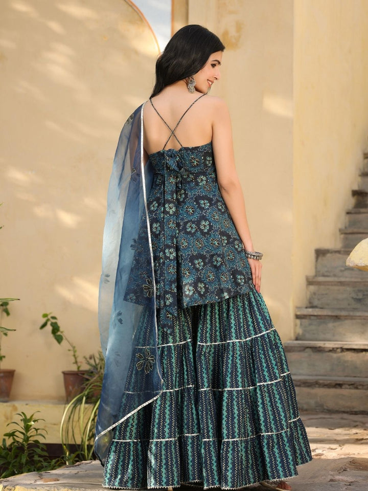 Spruce-Blue-Cotton-Sharara-Set-with-Dupatta