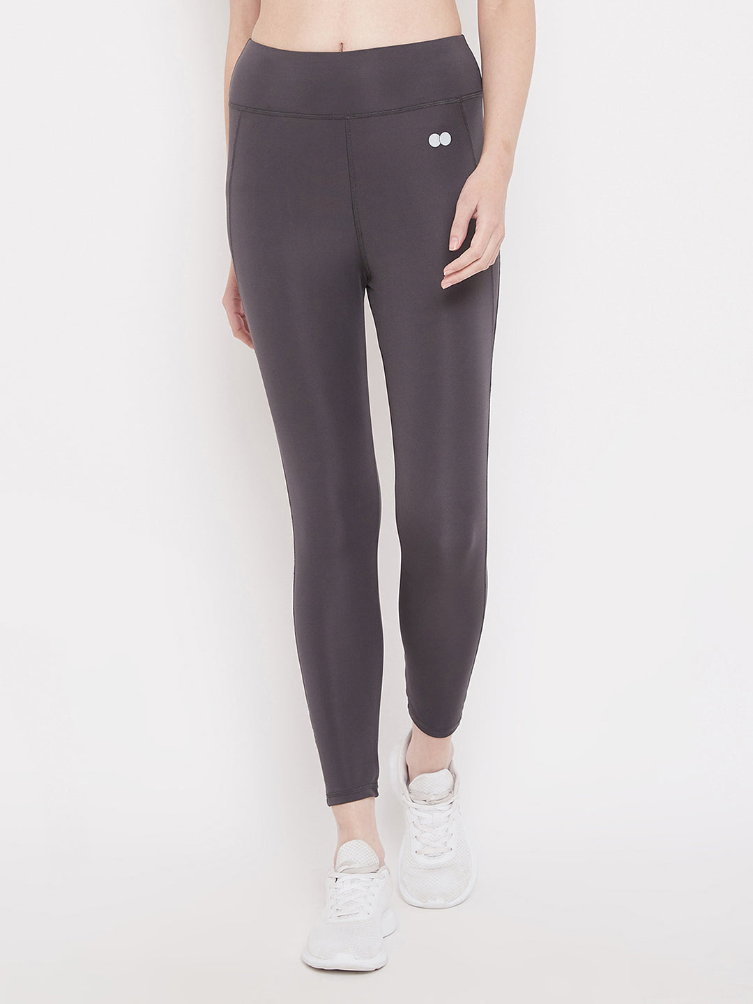 Tights With Elastic Waistband In Dark Grey