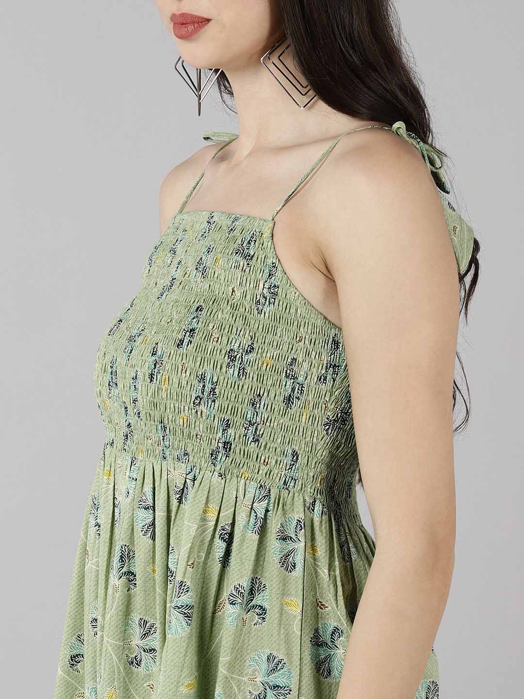 ZERESOUQ-Pale-Leaf-Green-Cotton-Floral-Printed-Strappy-Maxi-Dress