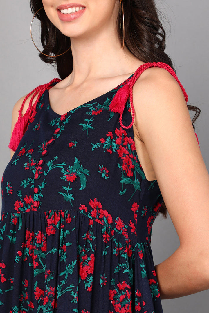 ZERESOUQ-Navy-Blue-Cotton-Midi-Dress-with-Red-and-Green-Florals