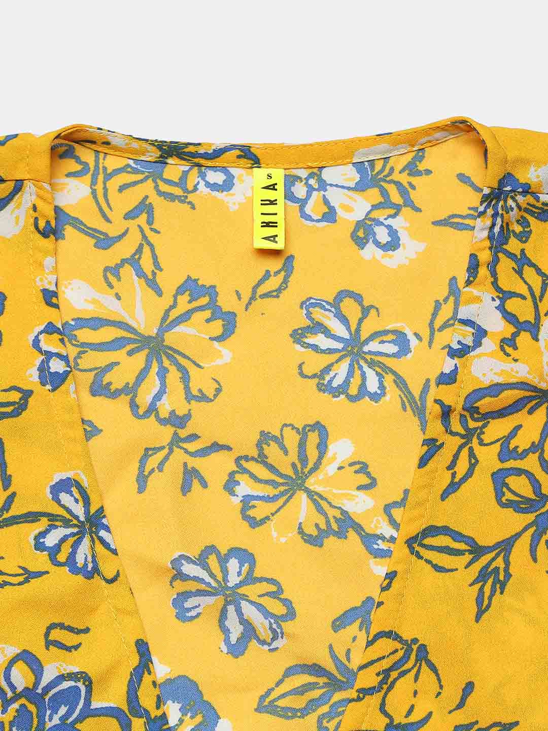 ZERESOUQ-Mustard-Floral-Printed-Crop-Top-with-Layered-Sleeves