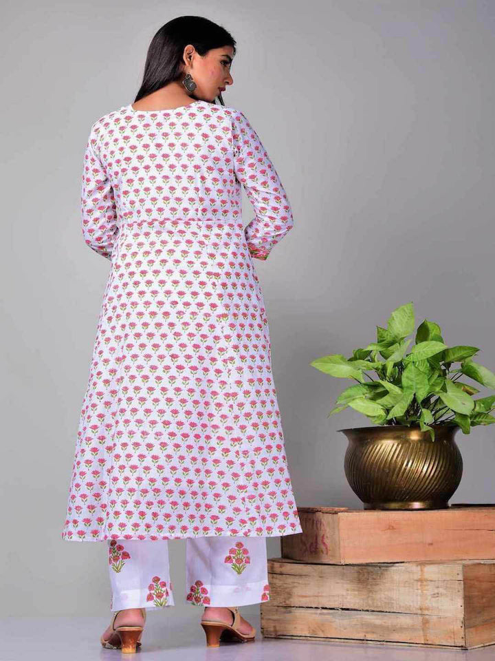 White Aline Kurta Palazzo Pair