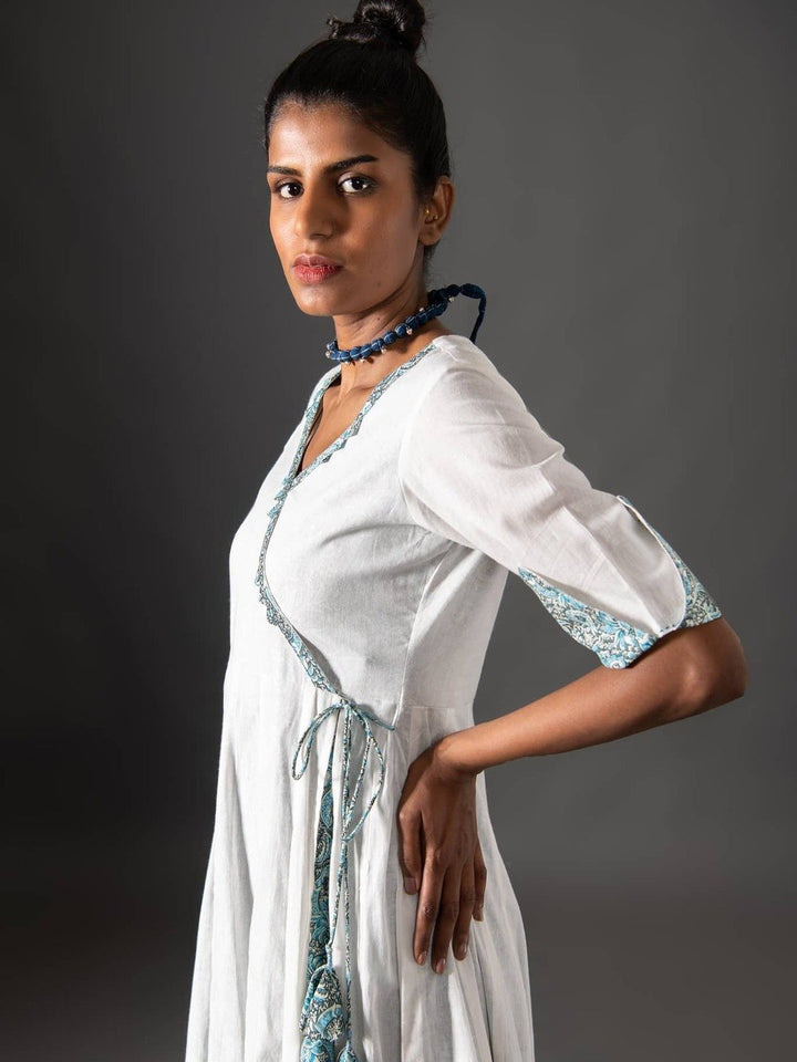 White Angarkha Dress Kurta